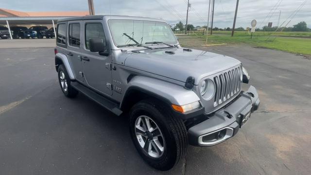 Used 2020 Jeep Wrangler Unlimited Sahara with VIN 1C4HJXEN7LW233727 for sale in Wheeler, TX