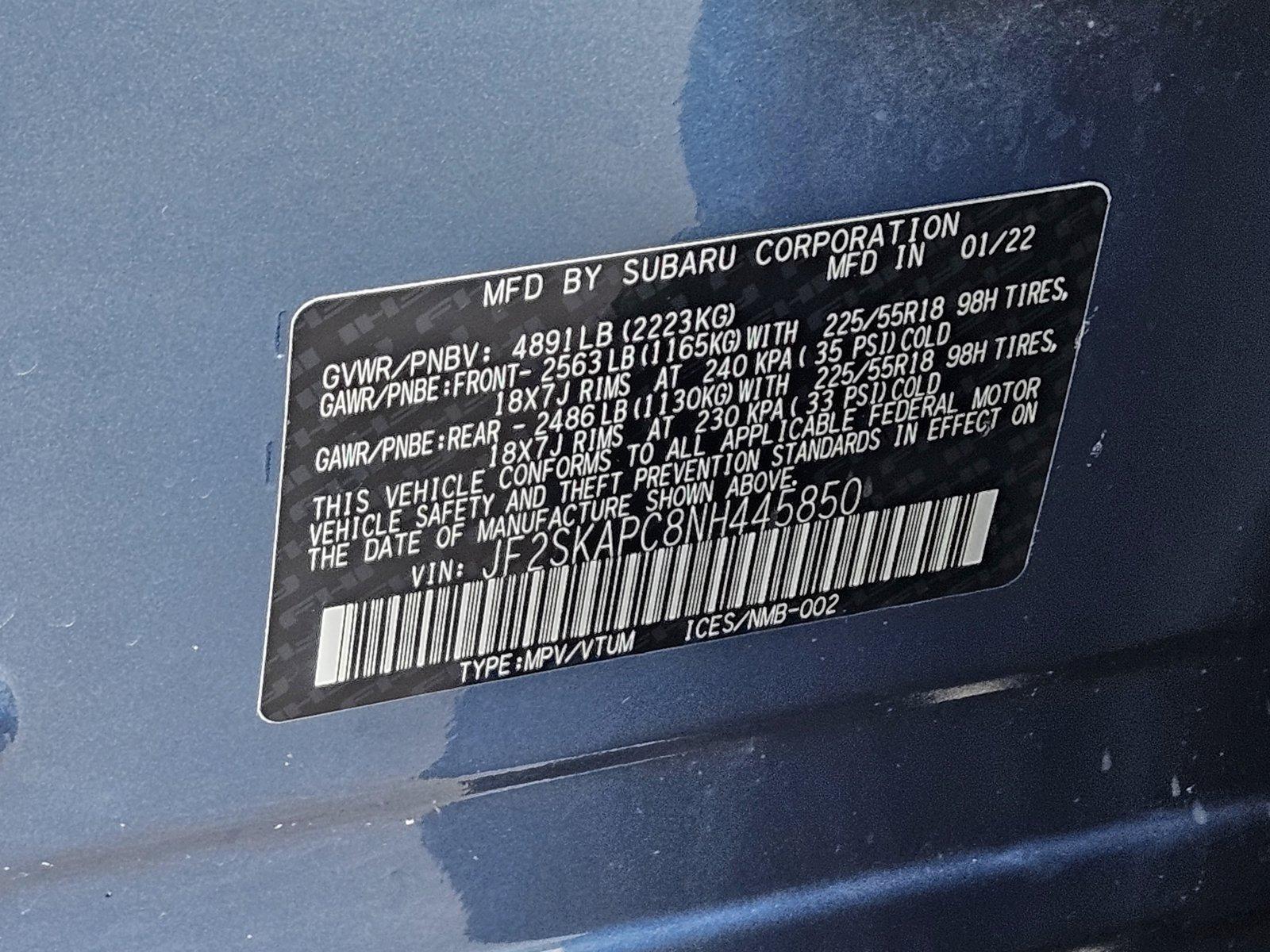 2022 Subaru Forester Vehicle Photo in AMARILLO, TX 79103-4111