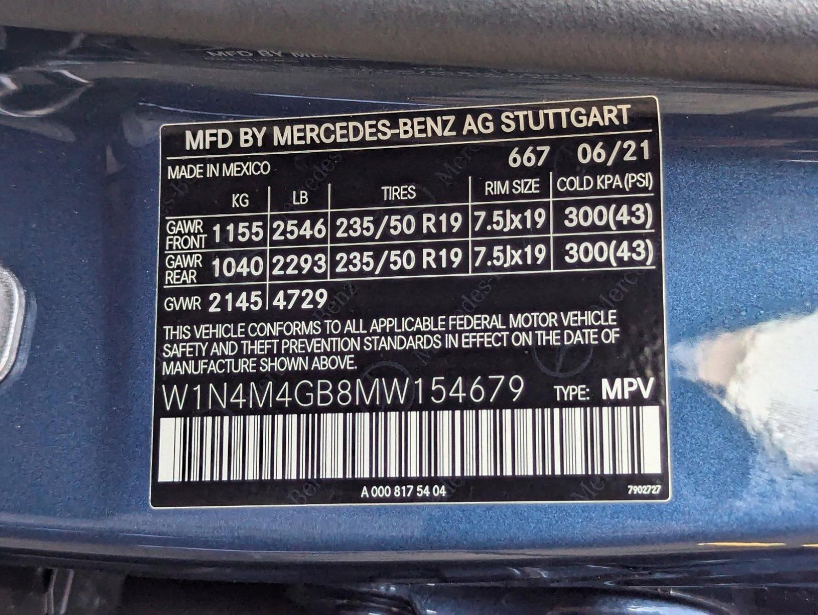 2021 Mercedes-Benz GLB Vehicle Photo in Pembroke Pines , FL 33027