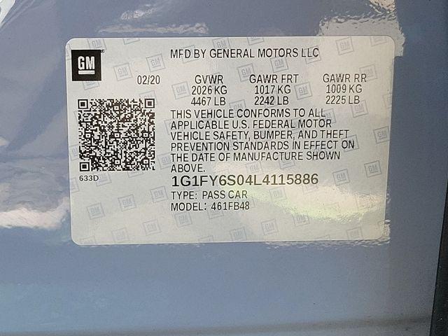 2020 Chevrolet Bolt EV Vehicle Photo in DANBURY, CT 06810-5034