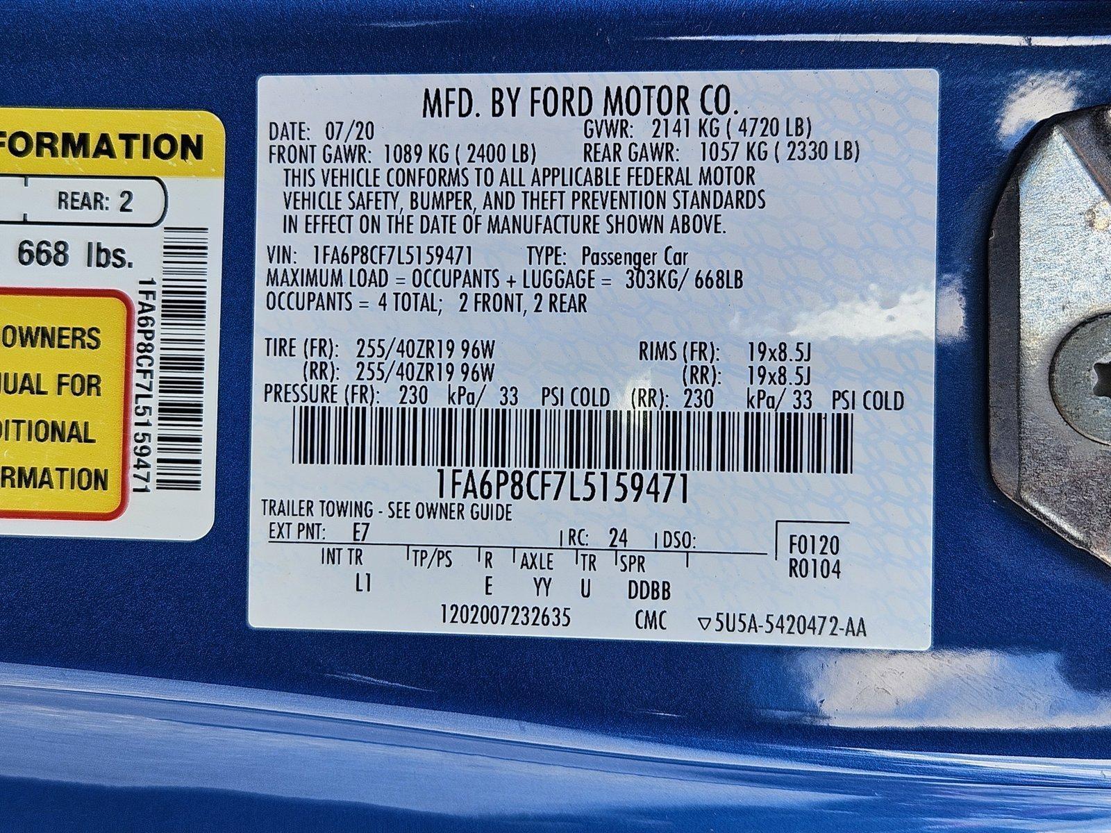 2020 Ford Mustang Vehicle Photo in St. Petersburg, FL 33713