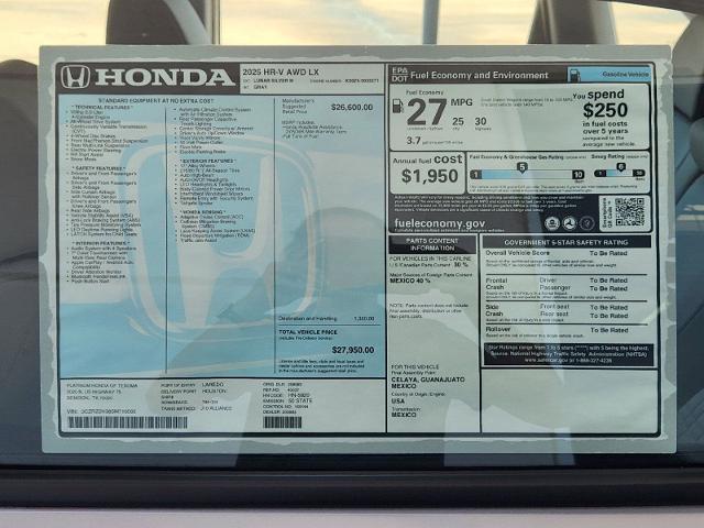 2025 Honda HR-V Vehicle Photo in Denison, TX 75020