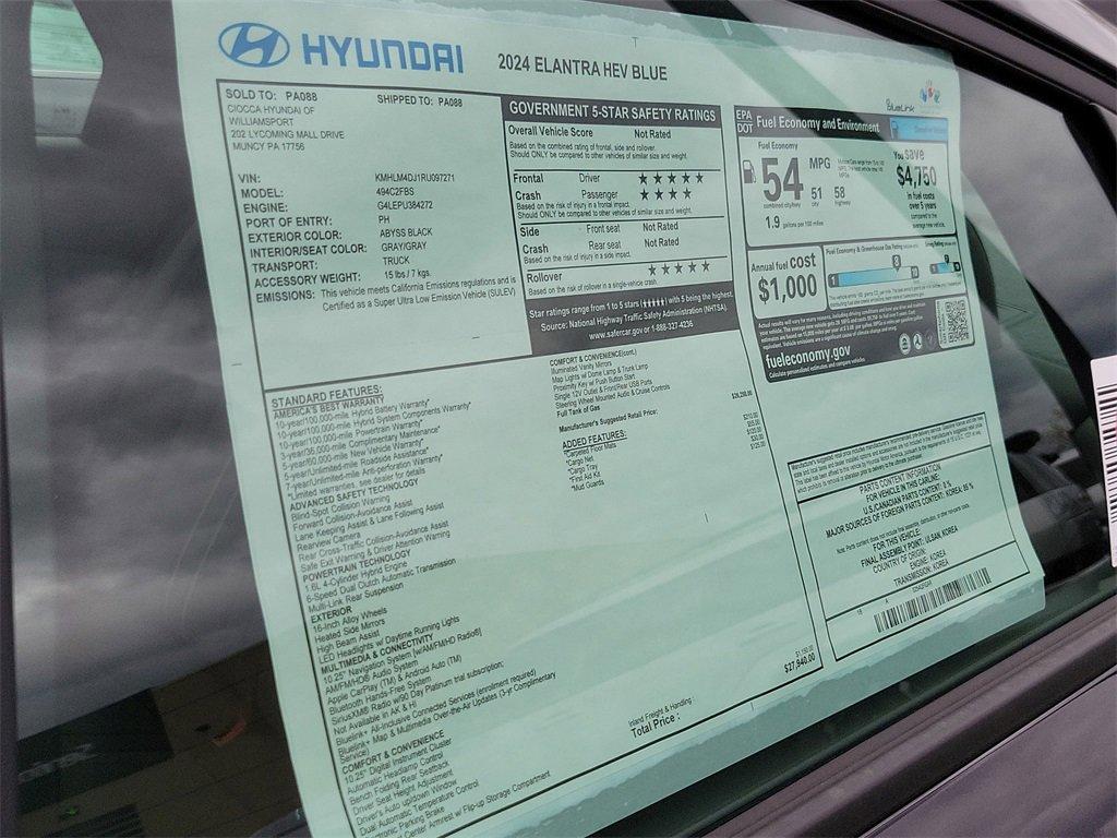 2024 Hyundai ELANTRA Hybrid Vehicle Photo in Muncy, PA 17756