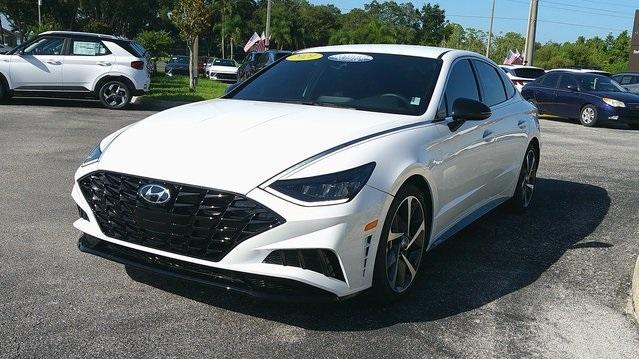 Certified 2021 Hyundai Sonata SEL Plus with VIN 5NPEJ4J29MH062791 for sale in Winter Haven, FL