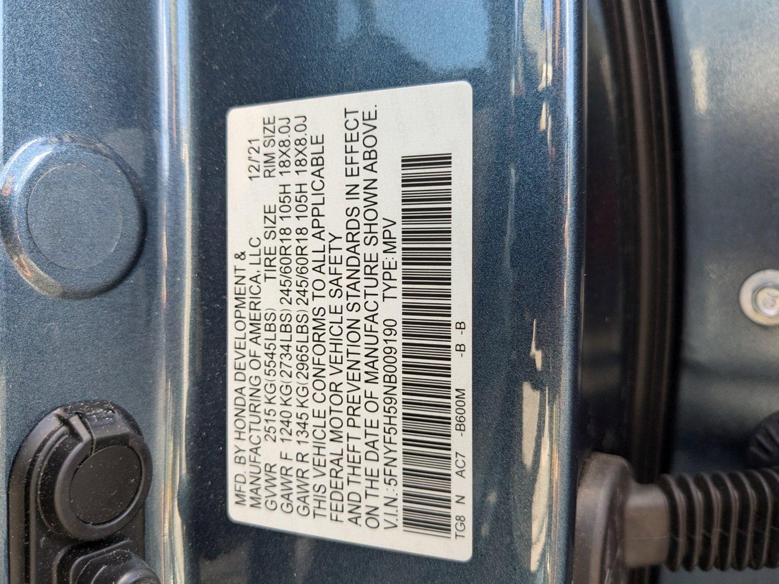 2022 Honda Pilot Vehicle Photo in Sanford, FL 32771