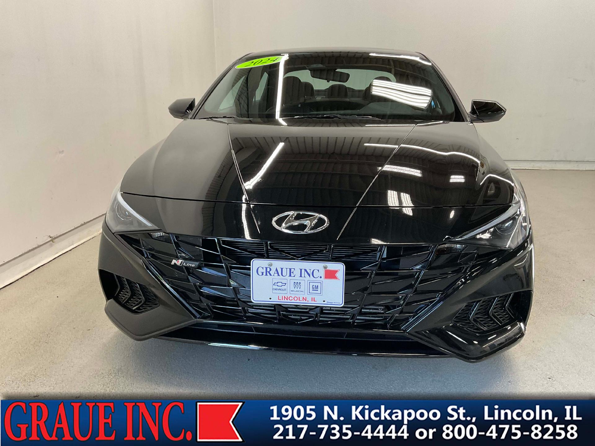 Used 2023 Hyundai Elantra N Line with VIN KMHLR4AF9PU554052 for sale in Lincoln, IL