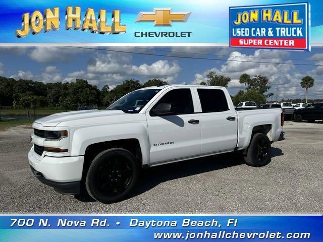 Used 2018 Chevrolet Silverado 1500 Custom with VIN 3GCPCPEHXJG119622 for sale in Daytona Beach, FL