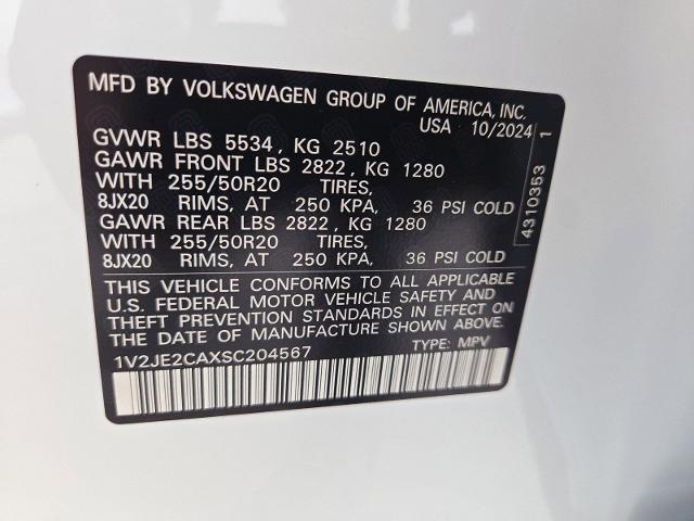 2025 Volkswagen Atlas Cross Sport Vehicle Photo in WEATHERFORD, TX 76087