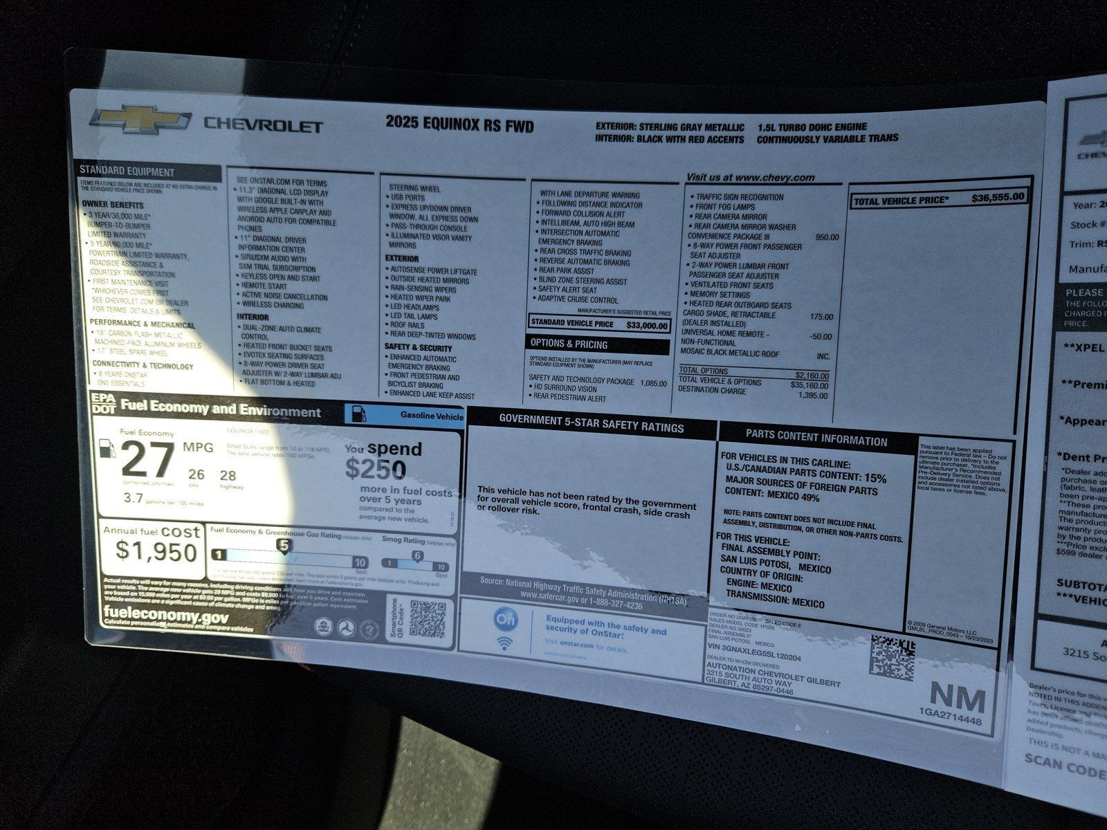 2025 Chevrolet Equinox Vehicle Photo in GILBERT, AZ 85297-0446