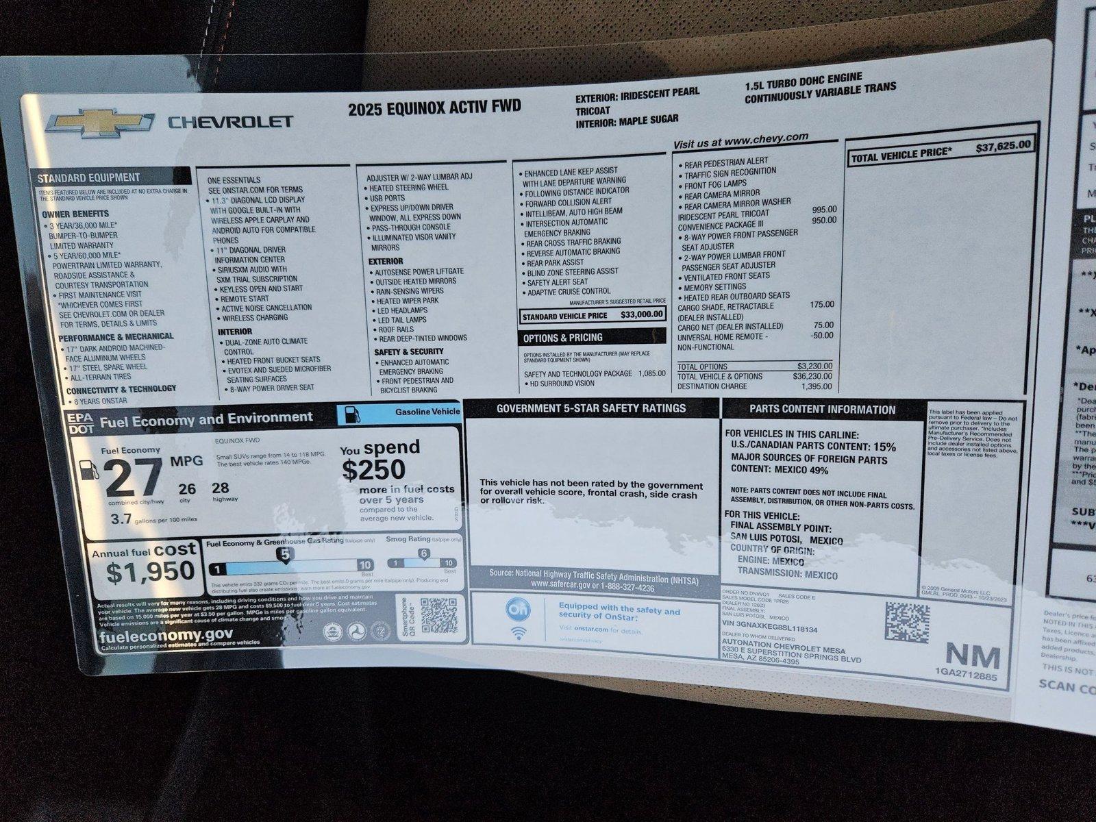 2025 Chevrolet Equinox Vehicle Photo in MESA, AZ 85206-4395