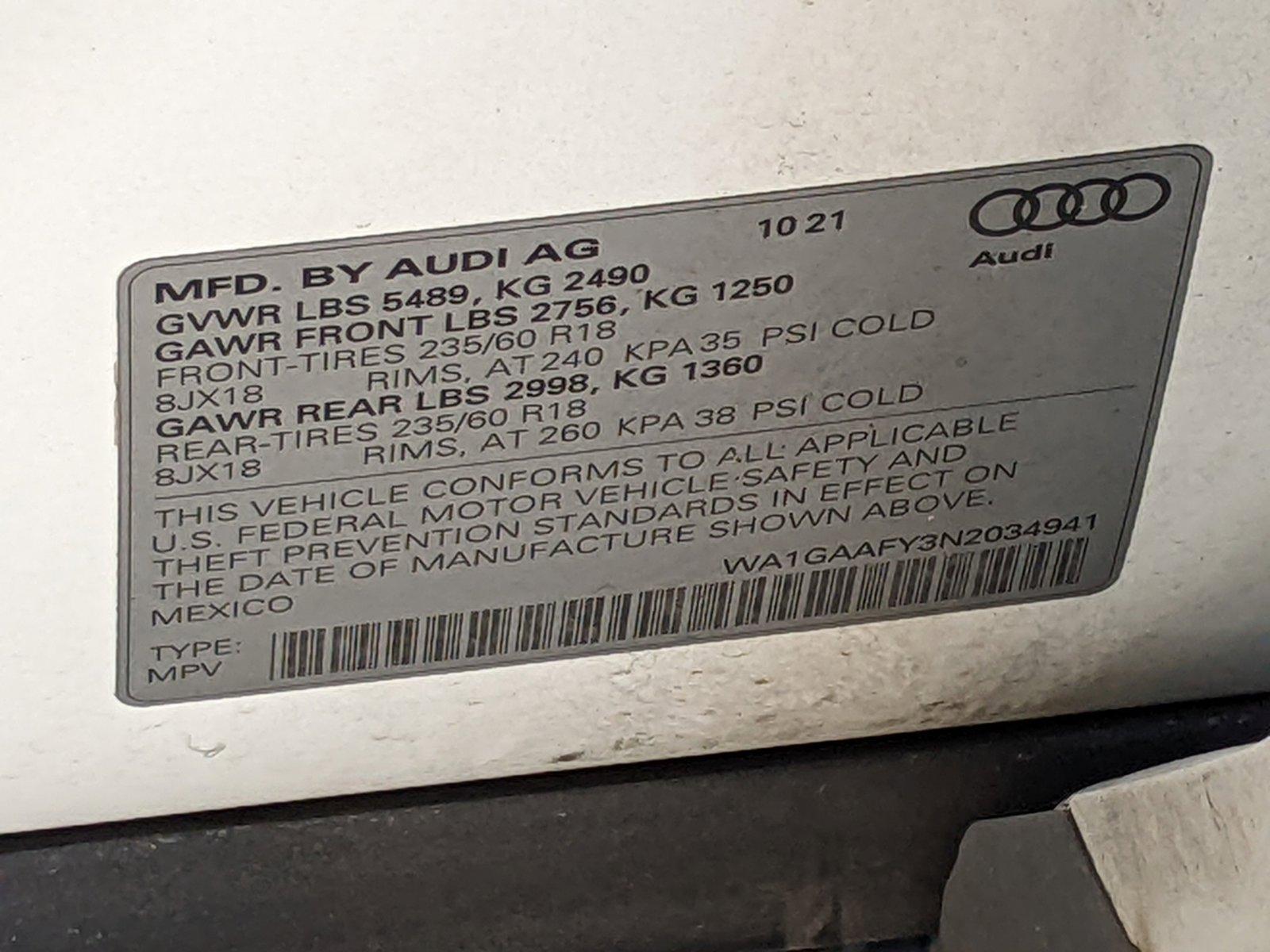 2022 Audi Q5 Vehicle Photo in Cockeysville, MD 21030