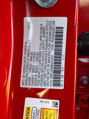 2024 Honda Civic Hatchback Vehicle Photo in Oshkosh, WI 54904