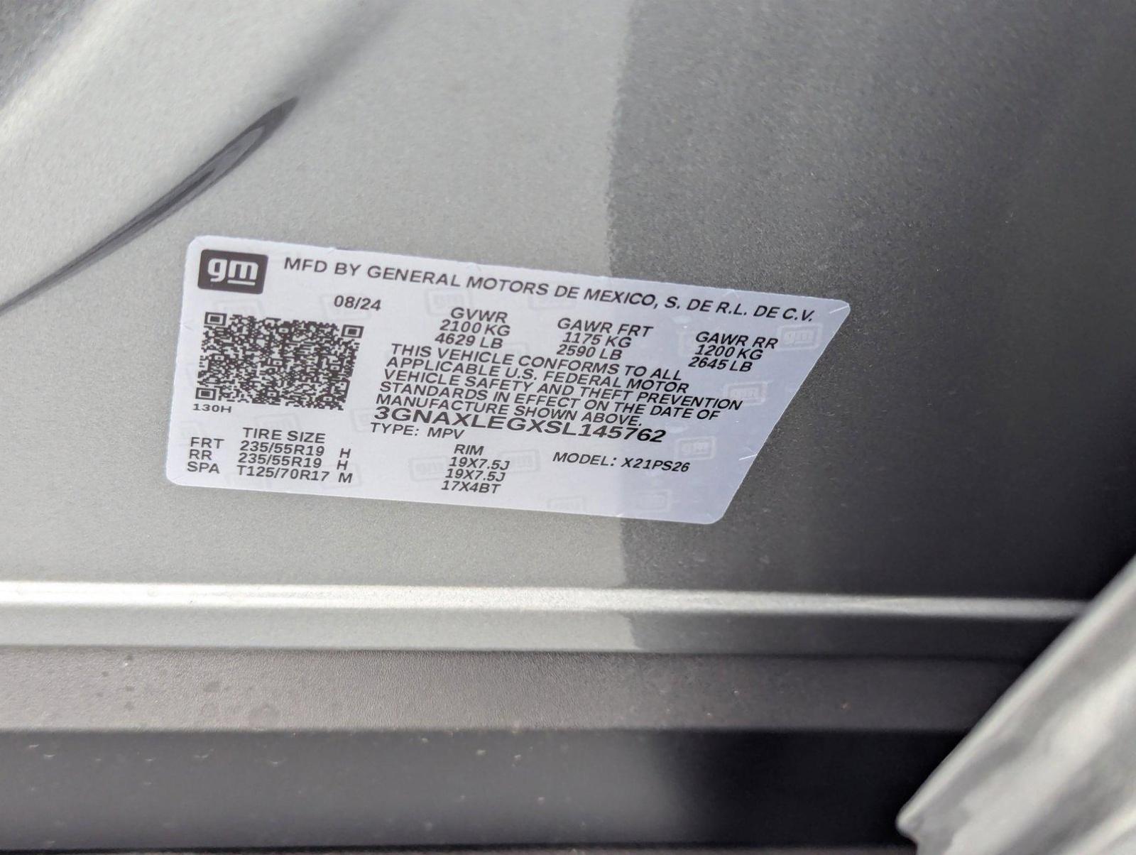 2025 Chevrolet Equinox Vehicle Photo in PEMBROKE PINES, FL 33024-6534