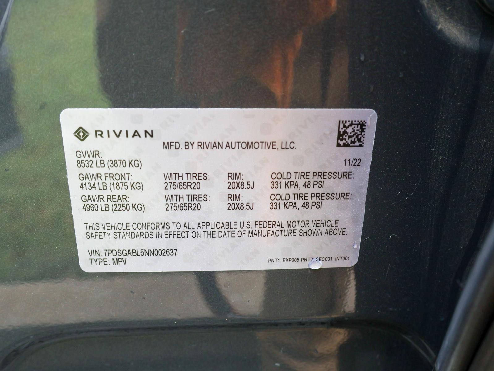 2022 Rivian R1S Vehicle Photo in DALLAS, TX 75209-3095