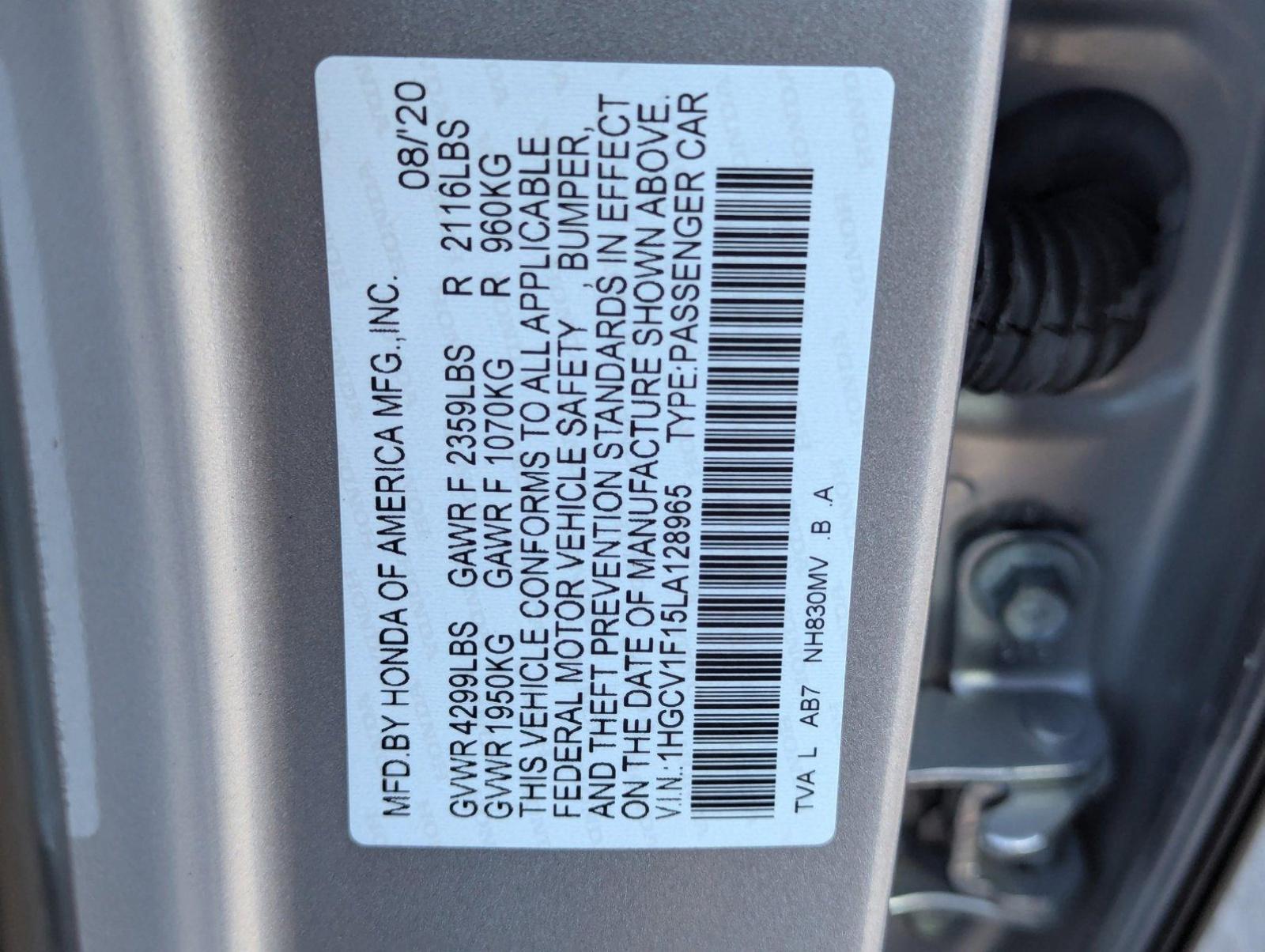 2020 Honda Accord Sedan Vehicle Photo in Spokane Valley, WA 99212