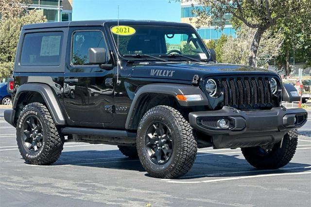 Used 2021 Jeep Wrangler Willys with VIN 1C4HJXAG0MW646274 for sale in Dublin, CA