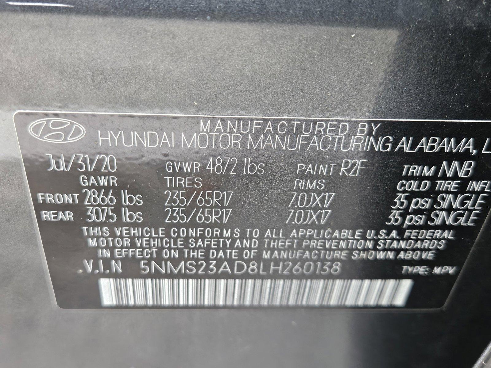 2020 Hyundai SANTA FE Vehicle Photo in Jacksonville, FL 32244