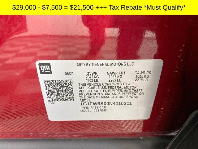 2022 Chevrolet Bolt EV Vehicle Photo in ALLIANCE, OH 44601-4622