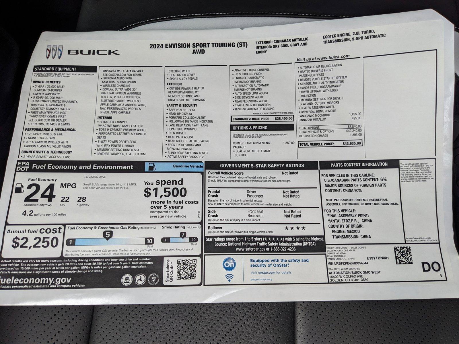 2024 Buick Envision Vehicle Photo in GOLDEN, CO 80401-3850