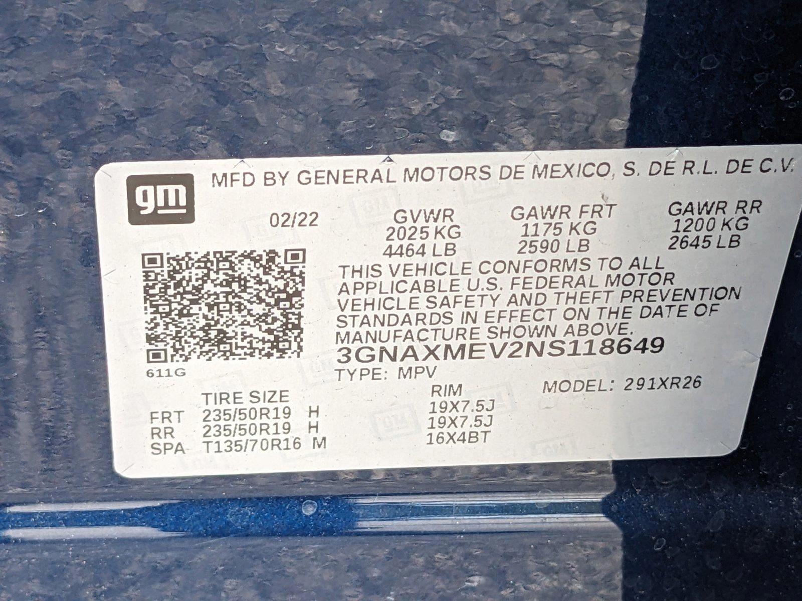 2022 Chevrolet Equinox Vehicle Photo in GREENACRES, FL 33463-3207