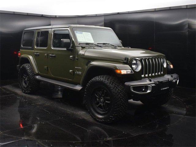 Used 2021 Jeep Wrangler Unlimited Sahara with VIN 1C4HJXEN5MW592222 for sale in Culver City, CA