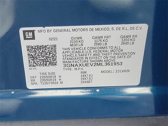 2021 Chevrolet Equinox Vehicle Photo in BERLIN, MD 21811-1121