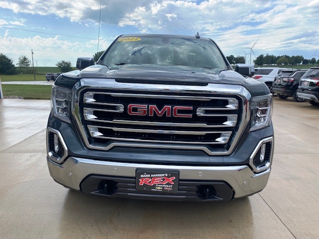 Used 2021 GMC Sierra 1500 SLT with VIN 1GTU9DED0MZ104192 for sale in Odebolt, IA