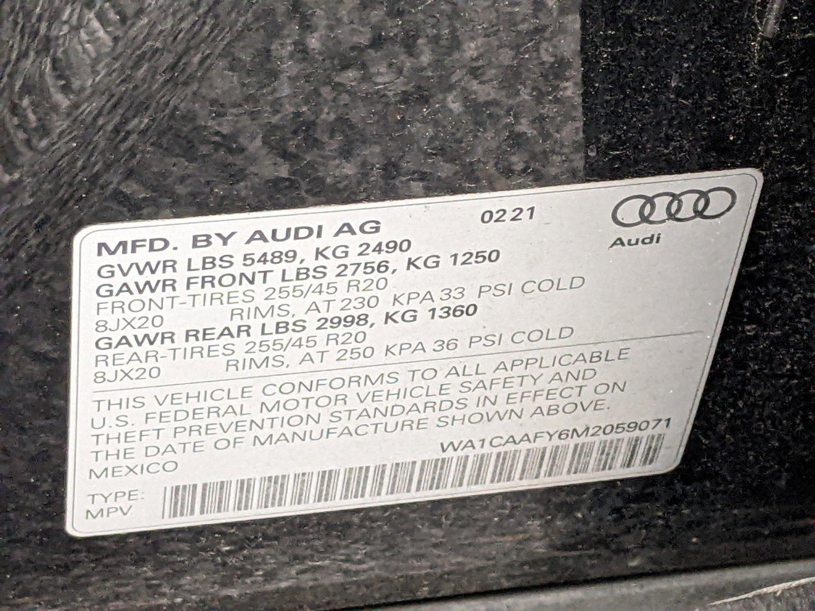 2021 Audi Q5 Vehicle Photo in Cockeysville, MD 21030