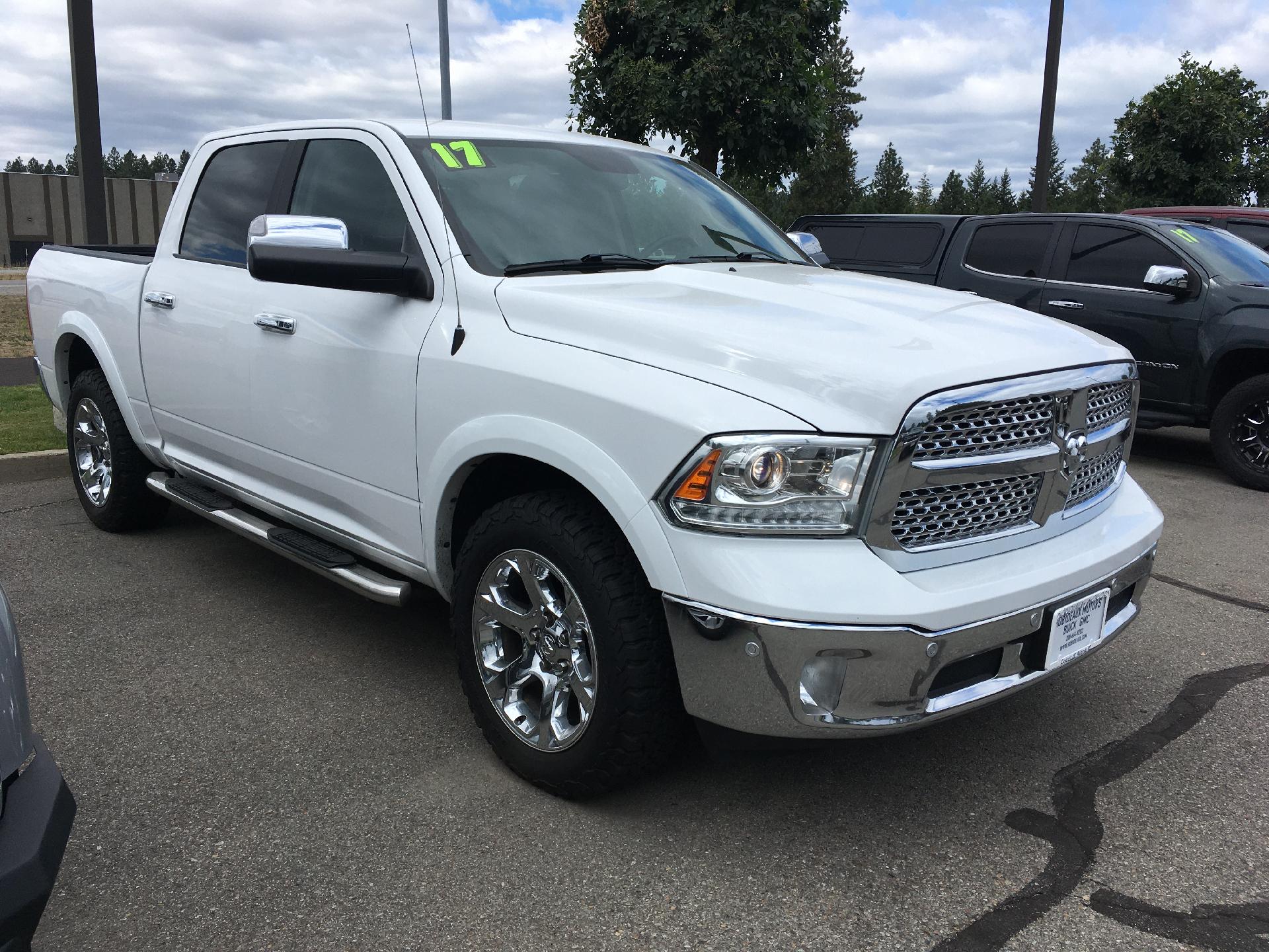 Used 2017 RAM Ram 1500 Pickup Laramie with VIN 1C6RR7NM9HS875568 for sale in Coeur D'alene, ID