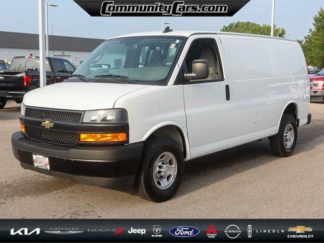 Used 2021 Chevrolet Express Cargo Work Van with VIN 1GCWGAFP3M1208633 for sale in Bloomington, IN