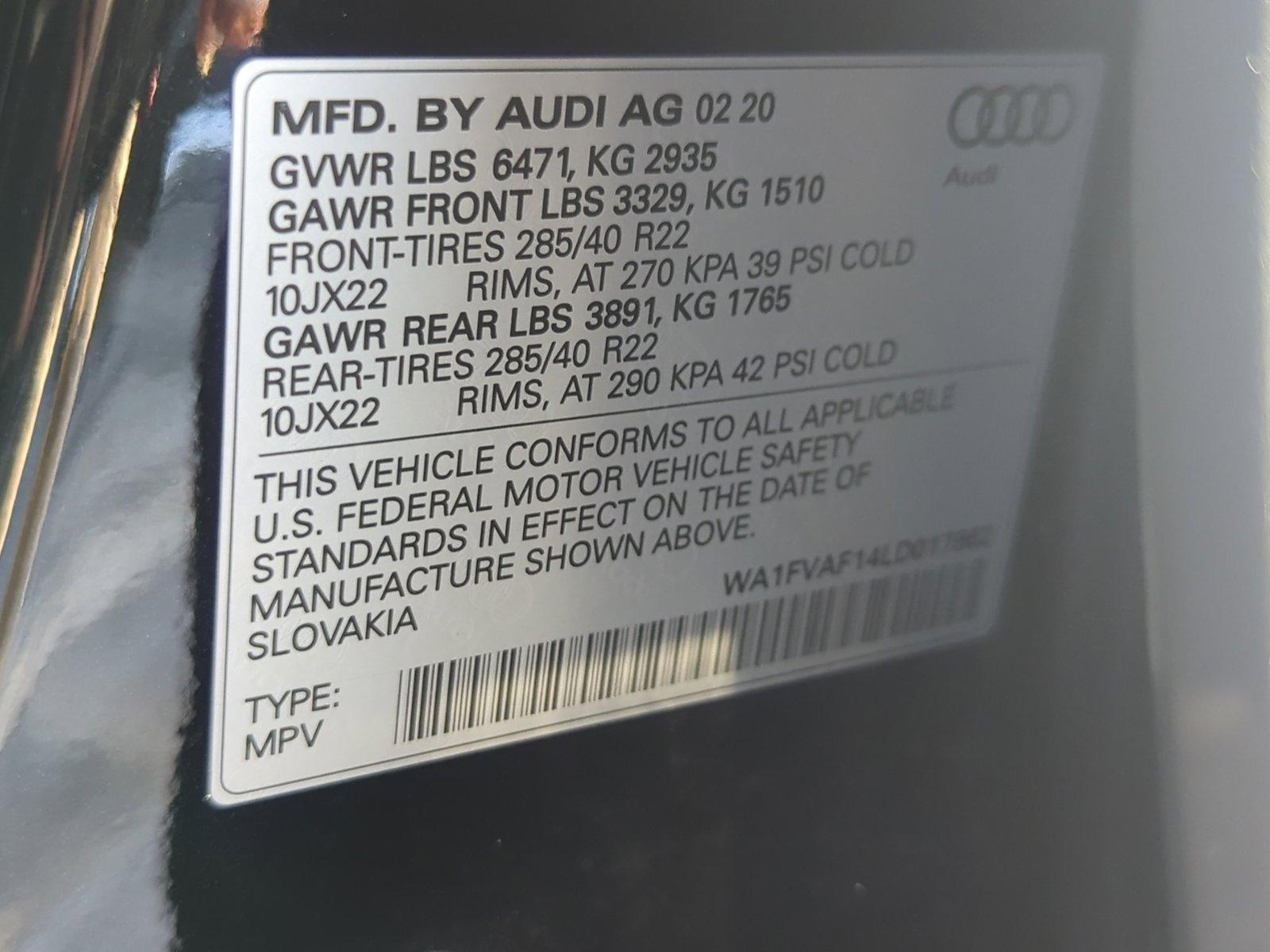 2020 Audi Q8 Vehicle Photo in Ft. Myers, FL 33907