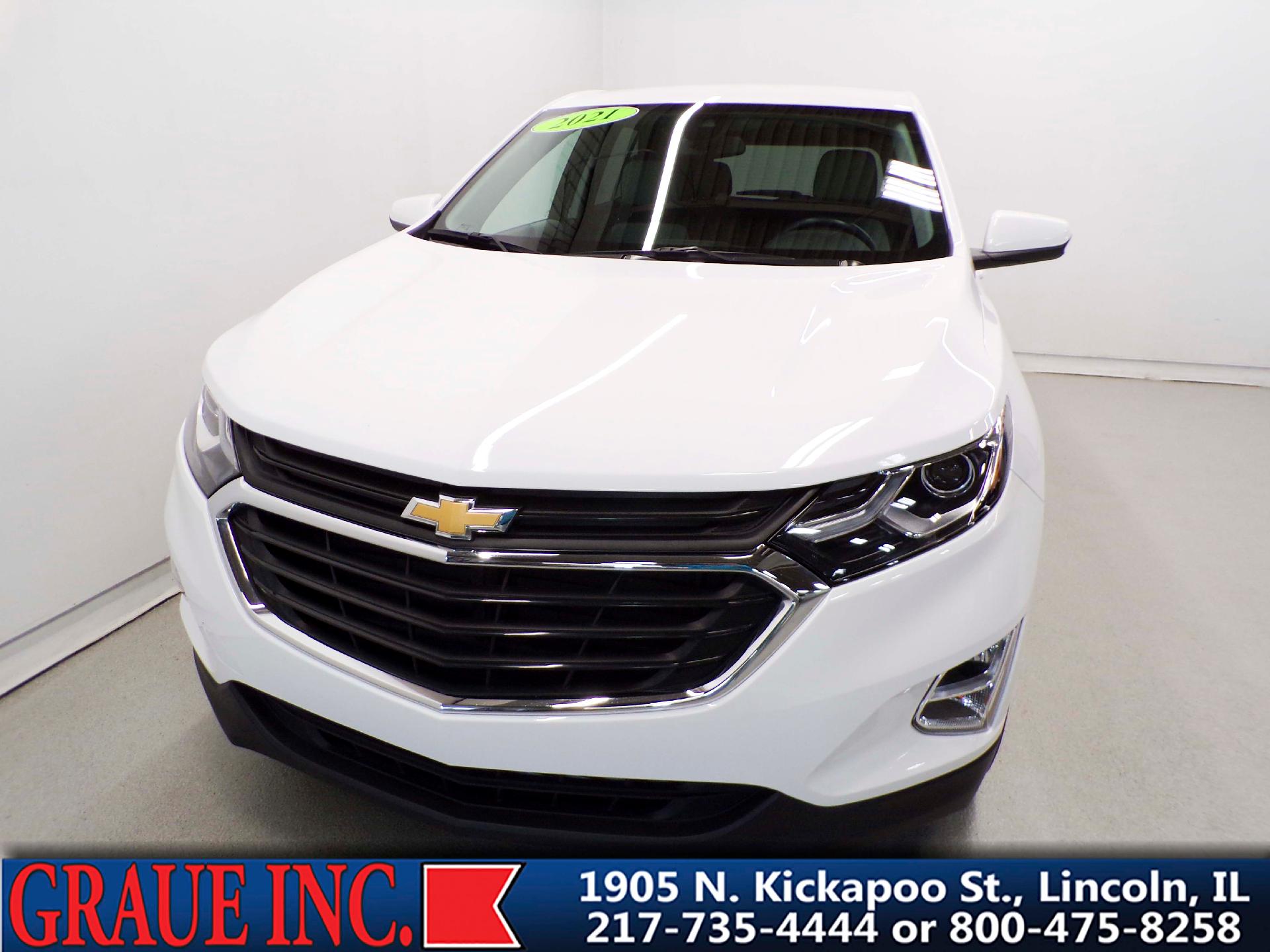 Used 2021 Chevrolet Equinox LT with VIN 3GNAXKEV8ML349388 for sale in Lincoln, IL