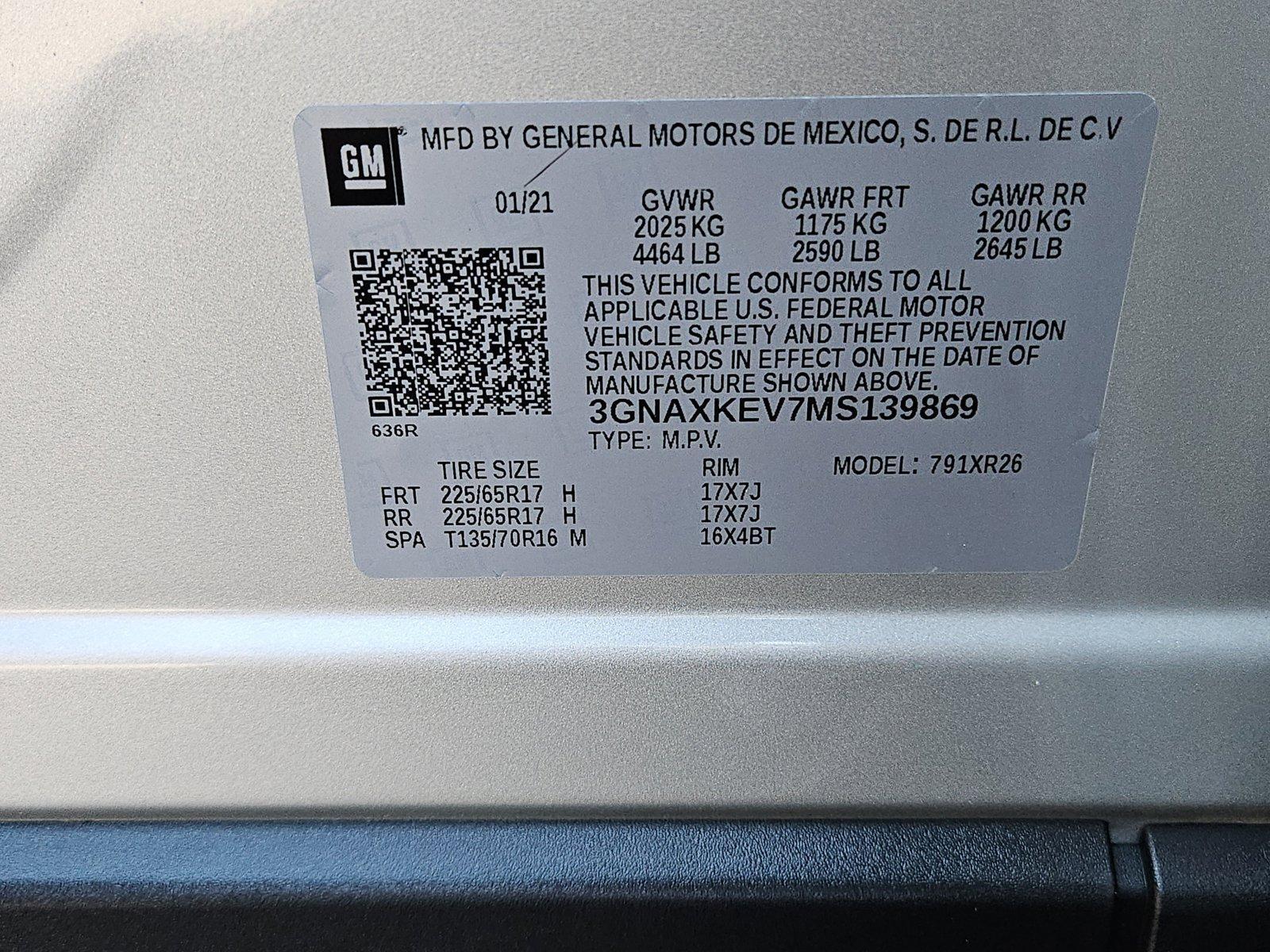 2021 Chevrolet Equinox Vehicle Photo in CORPUS CHRISTI, TX 78416-1100