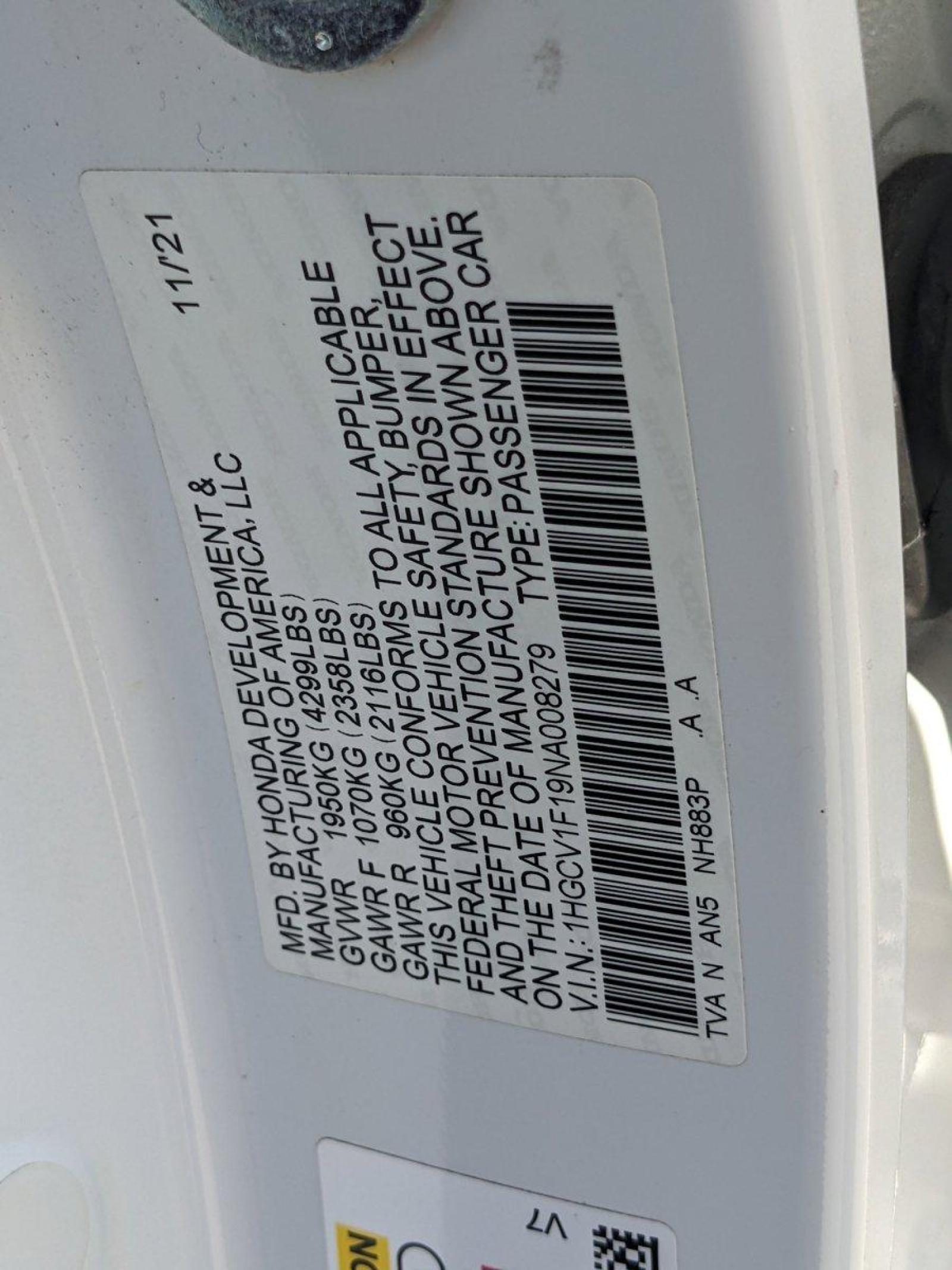 2022 Honda Accord Sedan Vehicle Photo in MIAMI, FL 33172-3015