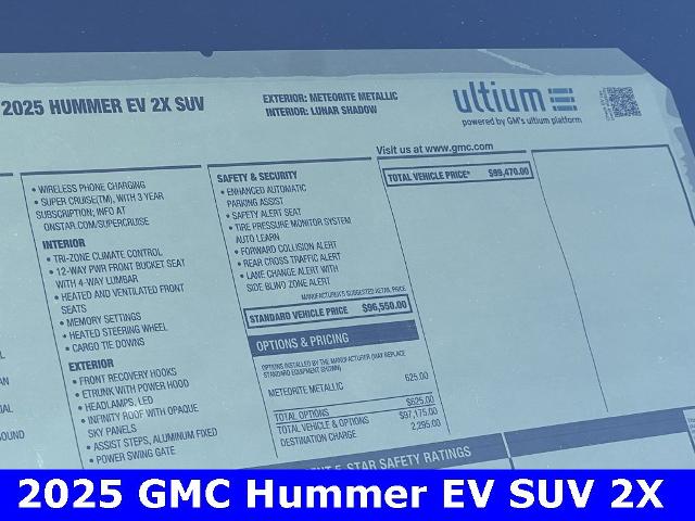 2025 GMC HUMMER EV SUV Vehicle Photo in CHICOPEE, MA 01020-5001