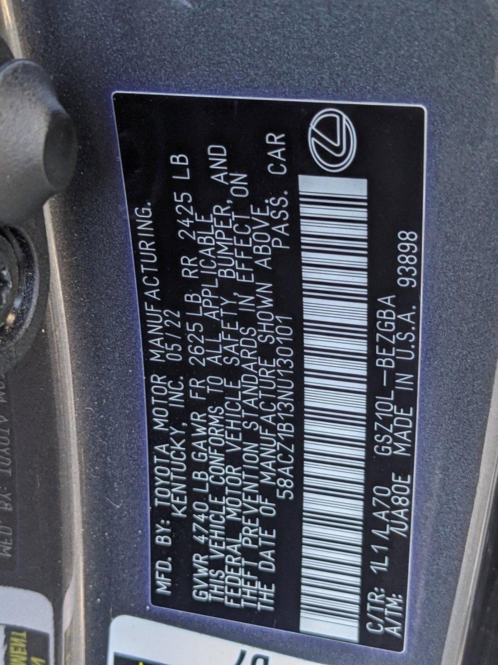 2022 Lexus ES 350 Vehicle Photo in Tampa, FL 33614