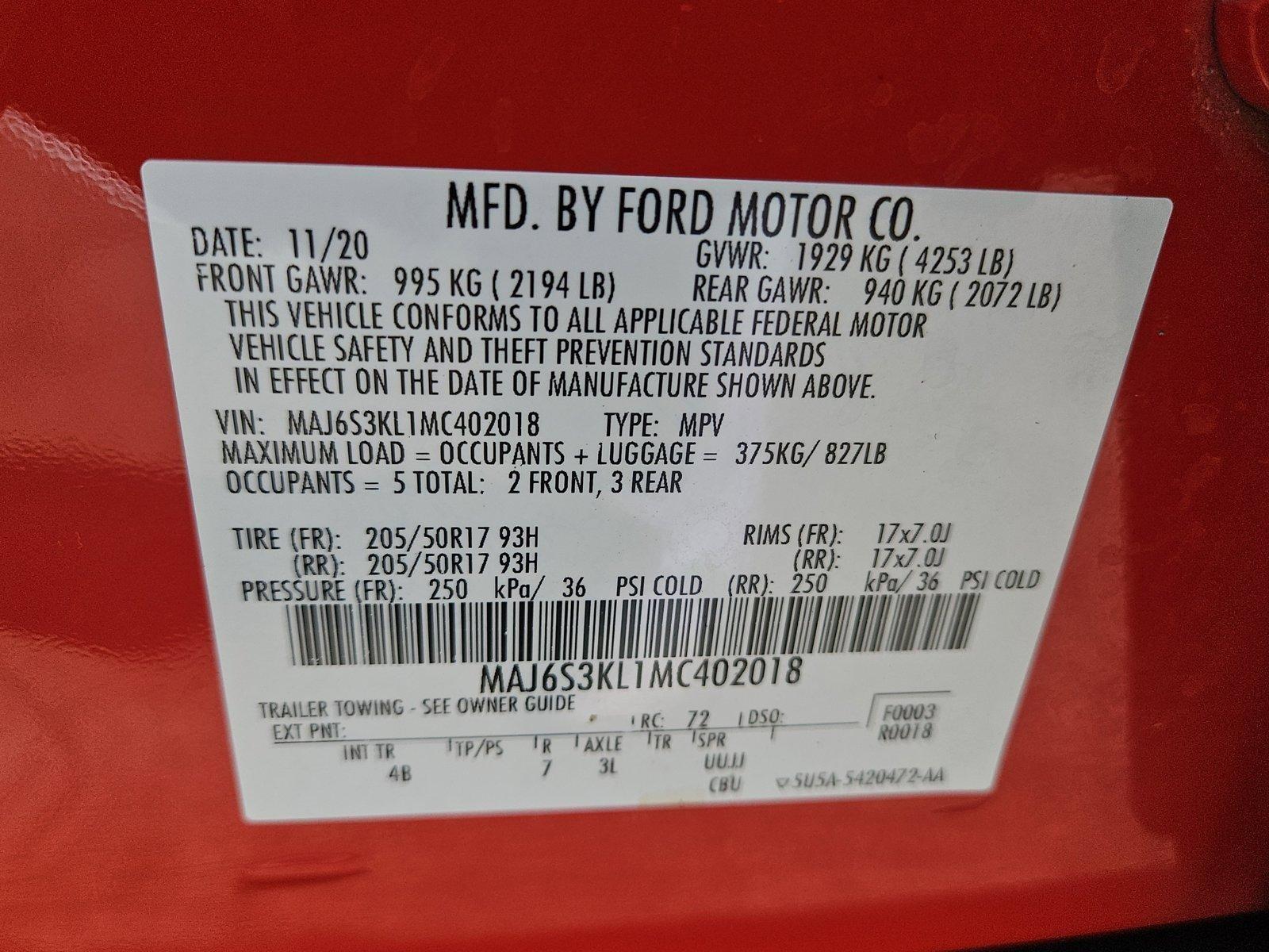 2021 Ford EcoSport Vehicle Photo in CORPUS CHRISTI, TX 78416-1100