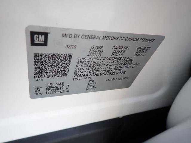 2019 Chevrolet Equinox Vehicle Photo in ZELIENOPLE, PA 16063-2910