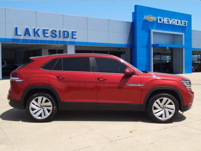 Used 2021 Volkswagen Atlas Cross Sport SE w/Tech with VIN 1V2WE2CAXMC213276 for sale in Rockwall, TX