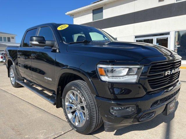 Used 2021 RAM Ram 1500 Pickup Laramie with VIN 1C6SRFJT2MN581897 for sale in Decorah, IA