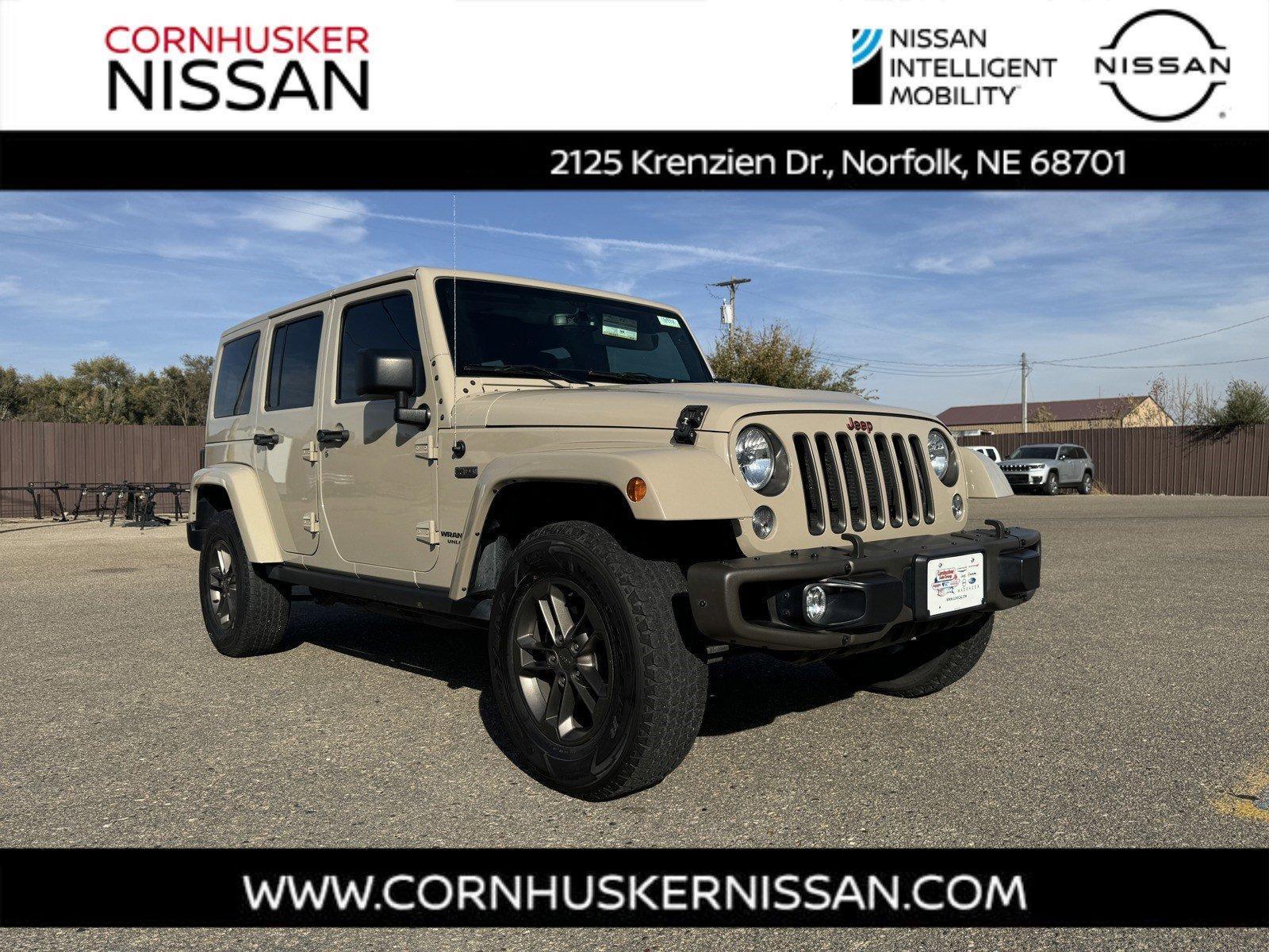 Used 2016 Jeep Wrangler Unlimited 75th Anniversary Edition with VIN 1C4BJWEG8GL260881 for sale in Norfolk, NE