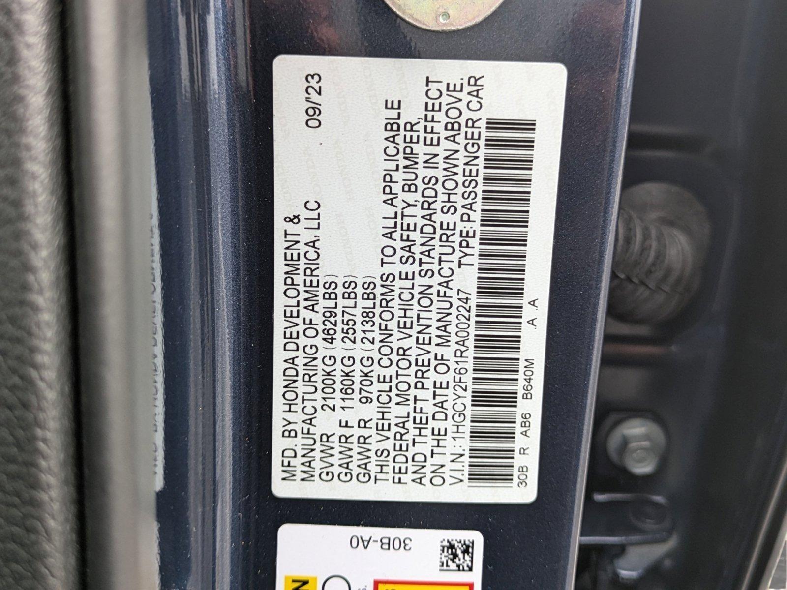 2024 Honda Accord Hybrid Vehicle Photo in CLEARWATER, FL 33764-7163