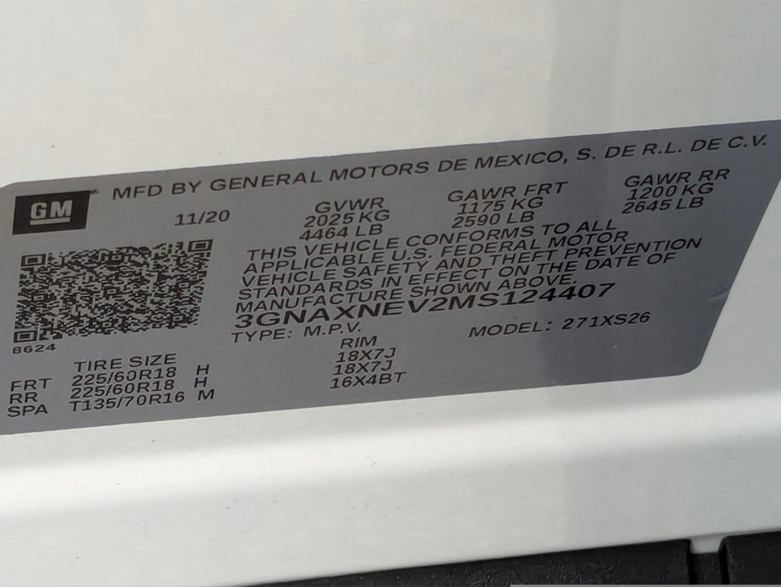 2021 Chevrolet Equinox Vehicle Photo in Jacksonville, FL 32256