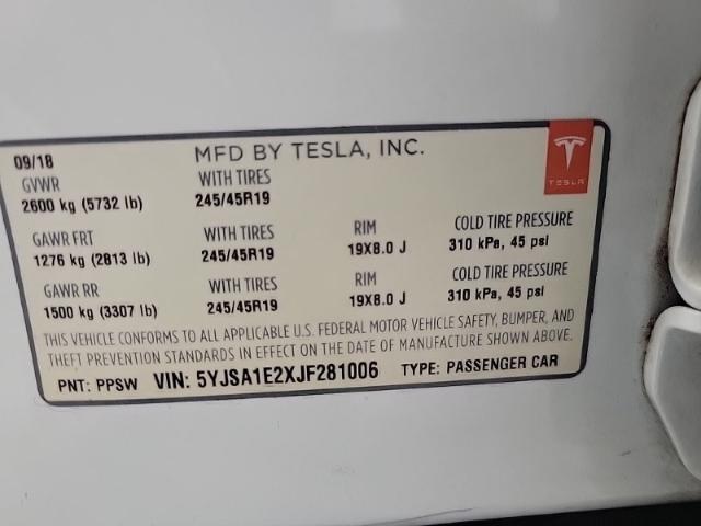 2018 Tesla Model S Vehicle Photo in NEENAH, WI 54956-2243