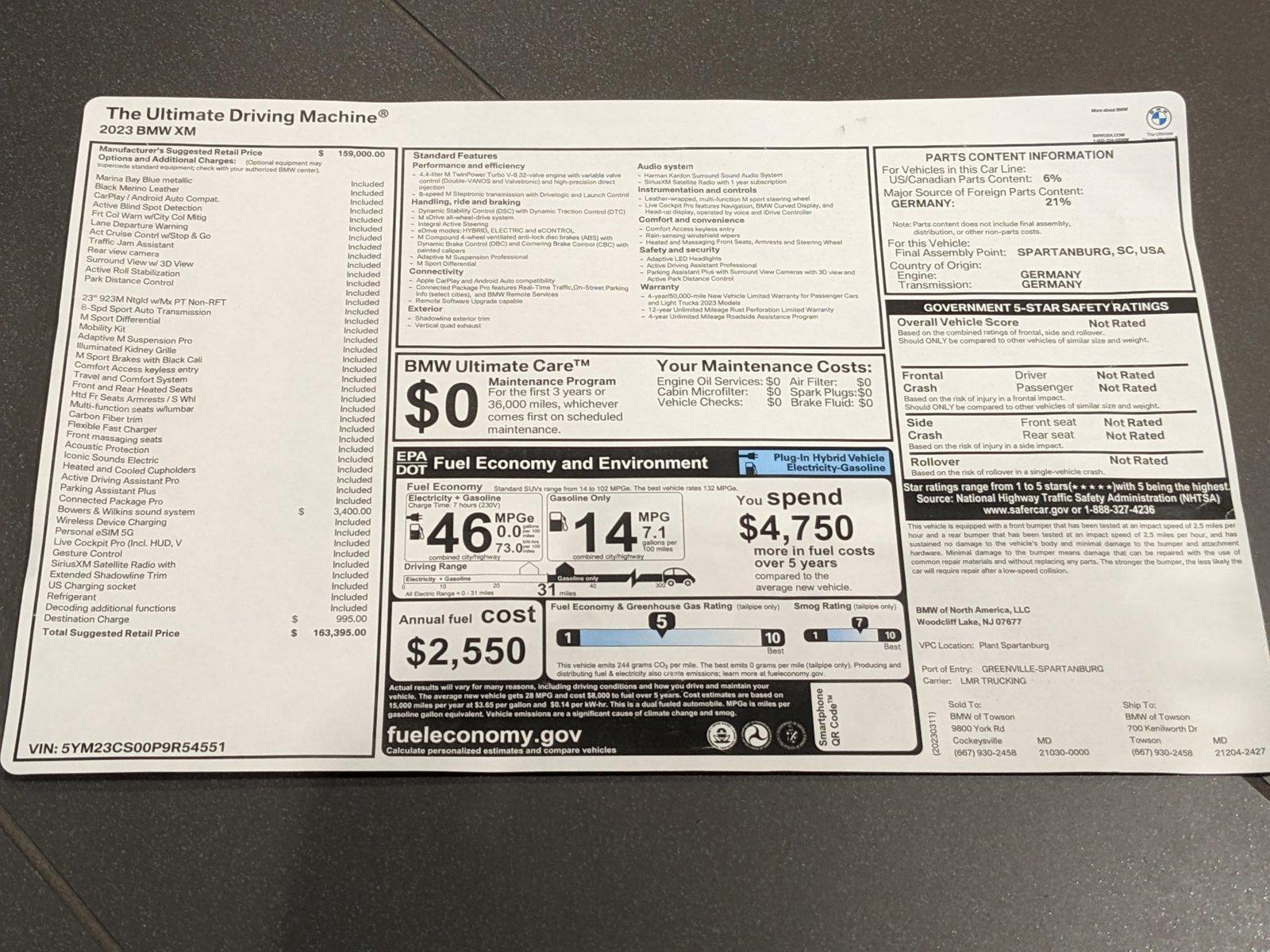 2023 BMW XM Vehicle Photo in Towson, MD 21204