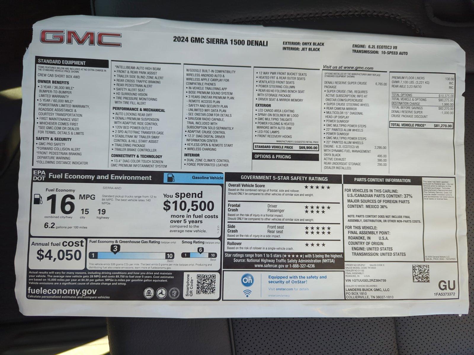 2024 GMC Sierra 1500 Vehicle Photo in MEMPHIS, TN 38115-1503