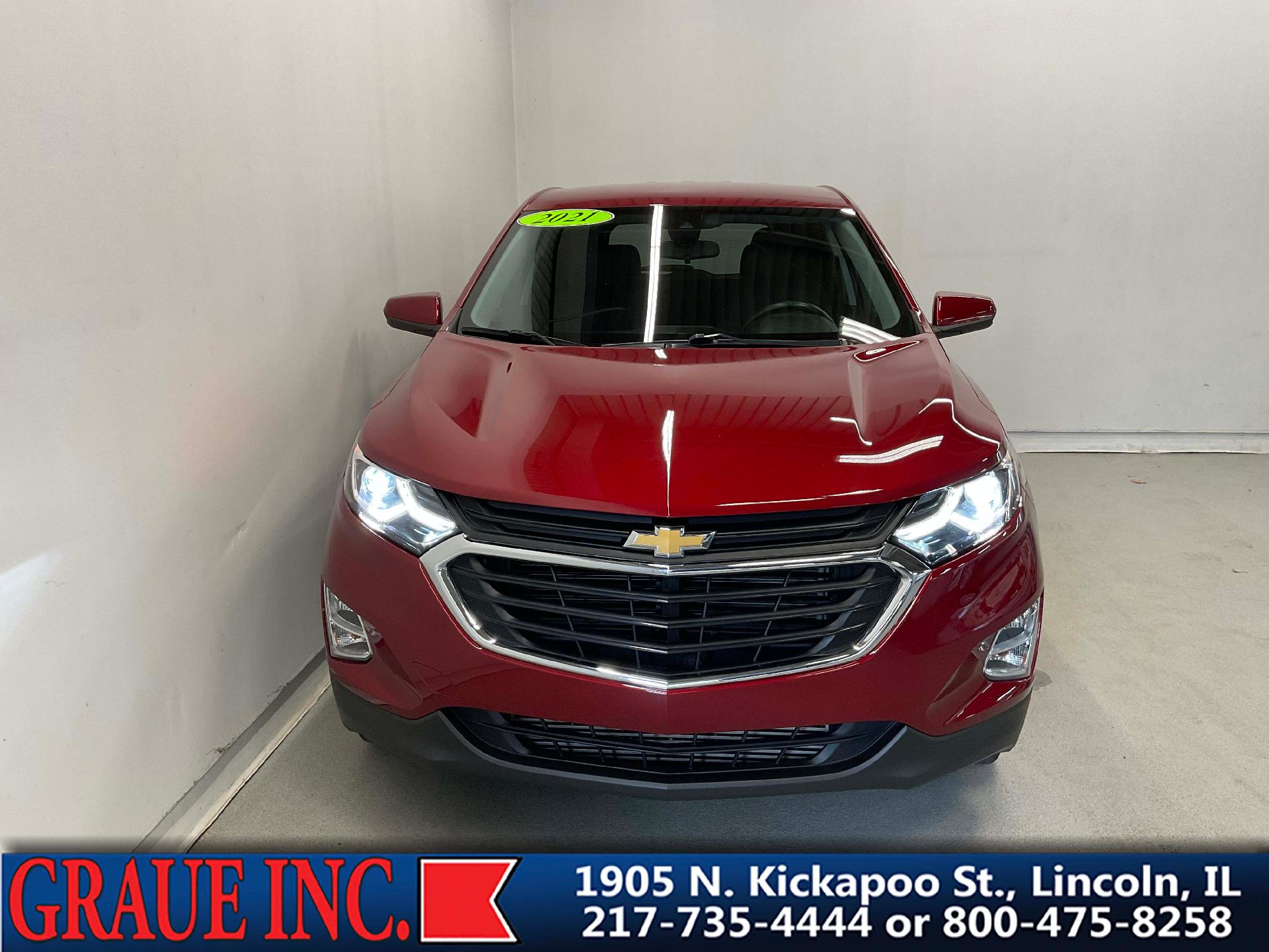 Used 2021 Chevrolet Equinox LT with VIN 3GNAXKEVXML344421 for sale in Lincoln, IL