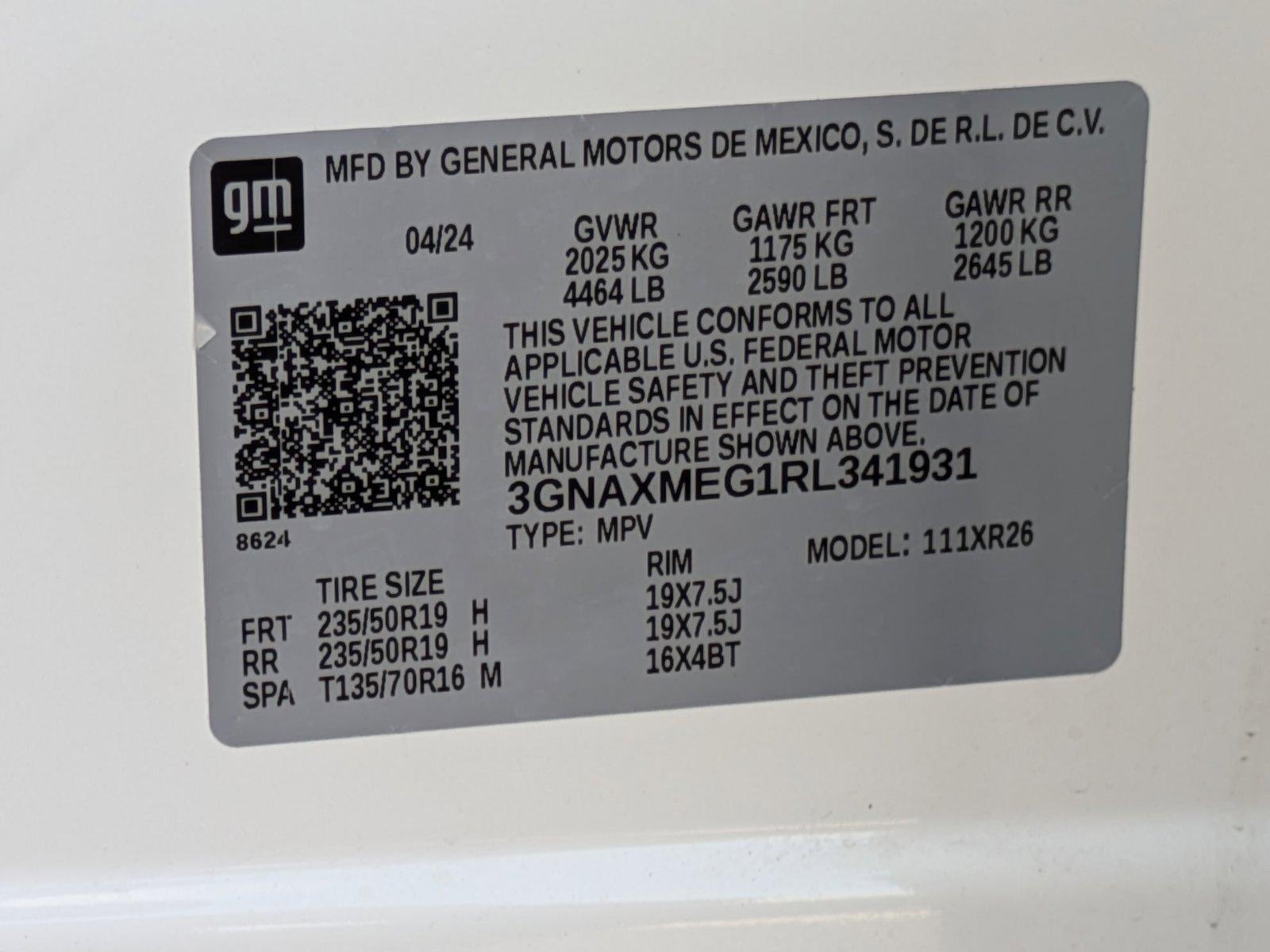 2024 Chevrolet Equinox Vehicle Photo in CLEARWATER, FL 33764-7163