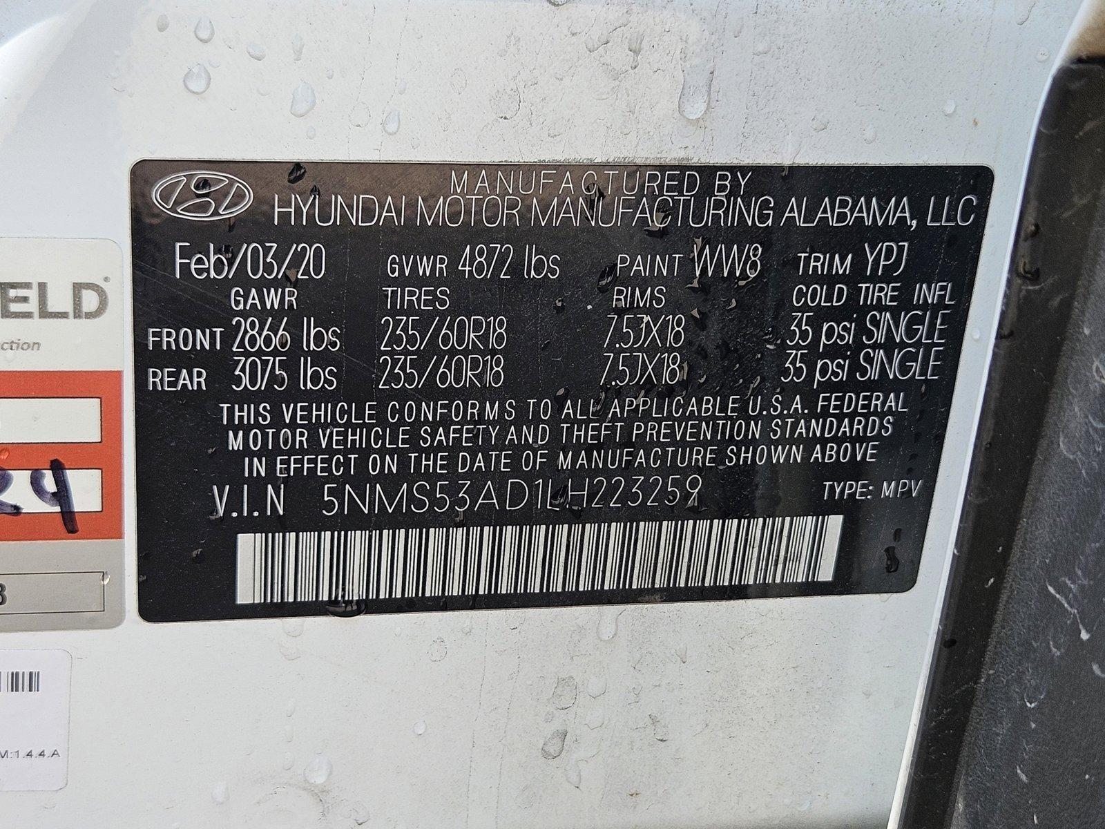 2020 Hyundai SANTA FE Vehicle Photo in Waco, TX 76710