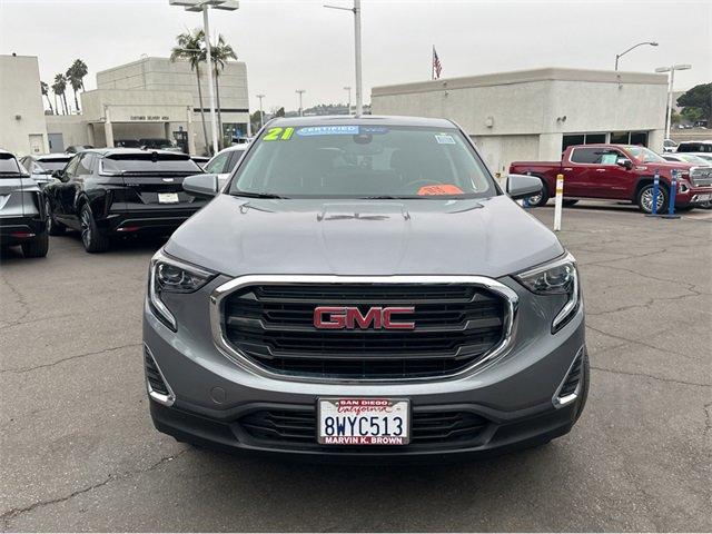 Certified 2021 GMC Terrain SLE with VIN 3GKALMEV6ML383642 for sale in San Diego, CA